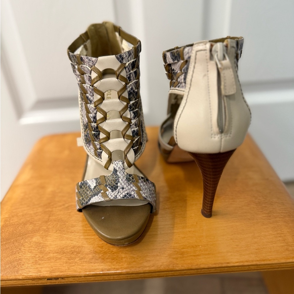 Cole Haan Snakeskin High Heel Sandals